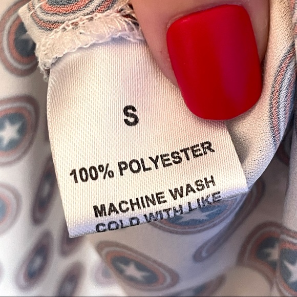 Mighty Fine x Marvel Captain America Hi-Low Top - S - Picture 4 of 4